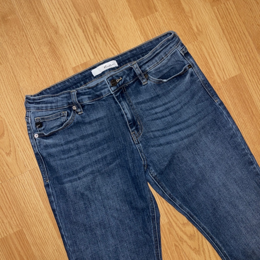 KanCan Stretch Blue Denim Mid Rise Flare Jeans / Pants Size 11/29 - Picture 4 of 10